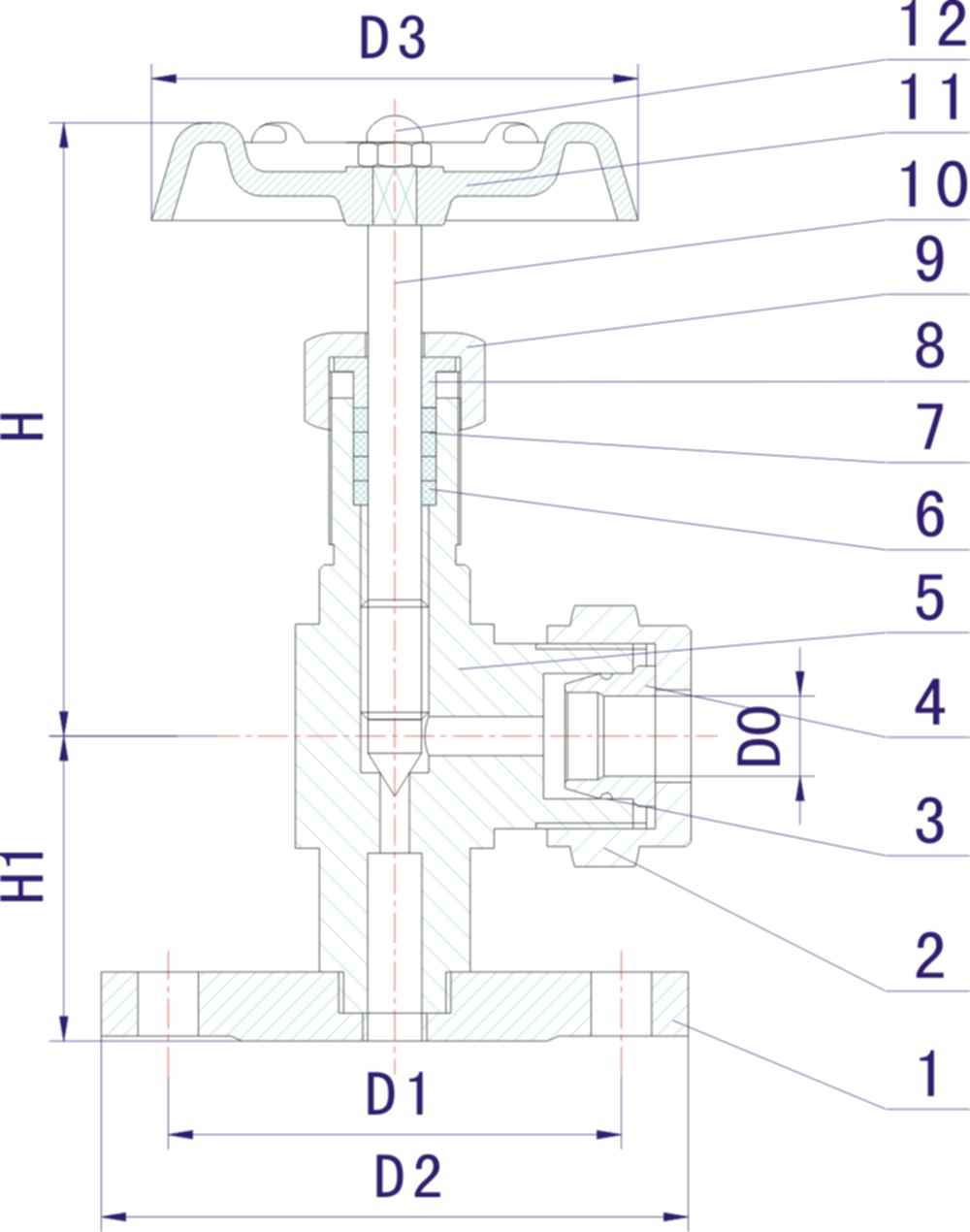 JX49H液位計針形截止閥